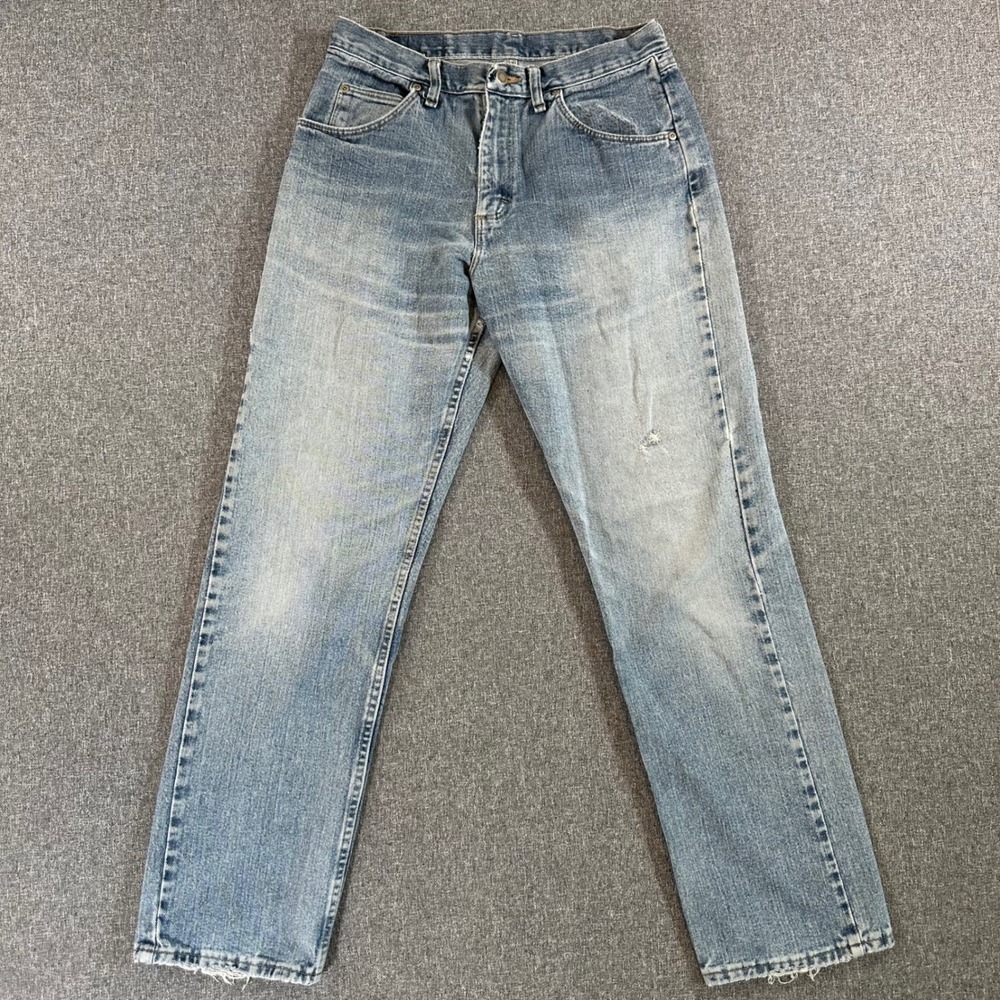 Wrangler Jeans Mens 30x32 G9761SB Light Blue Straight Leg Denim 100% Cotton‎